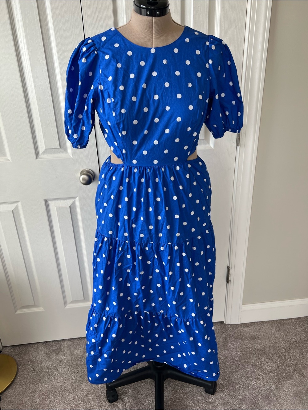 Lilly Pulitzer Royal Blue Polka Dot Maxi Dress
